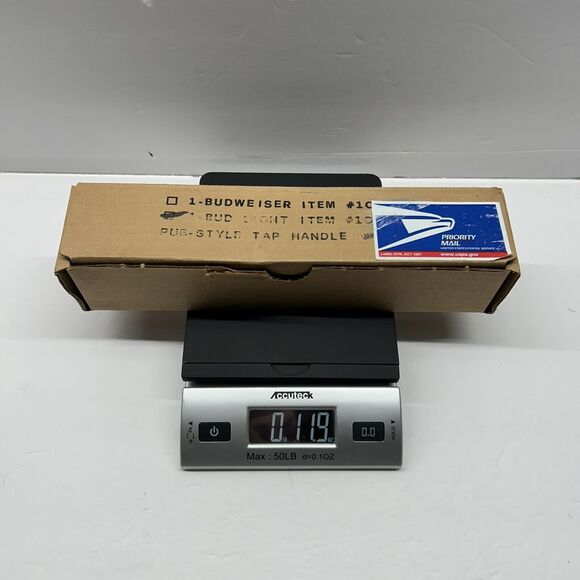 AJS Budweiser Bud Light Beer Draft Handle NEW in box Blue Pub Style Tap - Picture 7 of 7